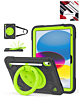 Shockproof Heavy Duty Stand Case with Pen Slot - BLACK & GREEN for iPad 10 (2022) / iPad 11 (2025) (Only Ground Shipping)