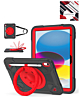 Shockproof Heavy Duty Stand Case with Pen Slot - BLACK & RED for iPad 10 (2022) / iPad 11 (2025) (Only Ground Shipping)