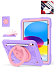 Shockproof Heavy Duty Stand Case with Pen Slot - PURPLE & PINK for iPad 10 (2022) / iPad 11 (2025) (Only Ground Shipping)