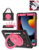 Shockproof Heavy Duty Stand Case with Pen Slot- BLACK & HOT PINK for iPad 10.2" (7th / 8th / 9th) / Air 3 / Pro 10.5 (Only Ground Shipping)