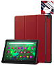 Smart Shockproof Stand Case - RED for Kindle Fire HD10 (2023) (Only Ground Shipping)