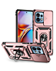 Motorola Edge+ 2023 Dual Layers Hybrid Case with Metal Ring And Camera Protector - ROSE GOLD (Only Ground Shipping)