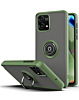 Moto G Power 5G 2023 Hard PC Rear / Soft TPU Colorful Border Case with I-ring Holder - NAVY GREEN (Only Ground Shipping)