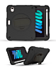 Hand Adjustable Heavy Duty Case with Shoulder Strap - BLACK for iPad Mini 6 / 7 (A17 Pro) (Only Ground Shipping)