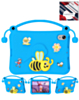 Kids Shockproof Tablet Case with Bee Handle Stand (NAVY BLUE) for iPad Mini 6 / 7 (Only Ground Shipping)