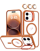 Transpalet Silicone case & Camera stand with Camera Lens - ORANGE for iPhone 12 / 12 Pro (Only Ground Shipping)