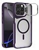 Matte Transparent Camera Stand Case with Wireless Charging for iPhone 12 / 12 Pro (PURPLE) (Only Ground Shipping)
