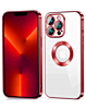 Shiny Wireless Charging Clear Case -RED for iPhone 12/12 PRO (Only Ground Shipping)