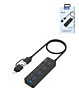 Onten 7in2 USB C + USB A Expander (1 x USB 3.0 / 3 x USB-A 2.0 / 3x USB C) (Only Ground Shipping)