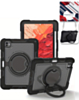 Multi-Functional Rugged Swivel Stand Case with Shoulder Strap (BLACK) for iPad Pro 11 (2024 / 2025) (Only Ground Shipping)