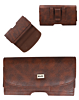 EVO 7.2" Horizontal Nylon Pouch with Card Holder - BROWN (Only Ground Shipping)