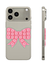 Fashion Bow Beads Silicone Suction Cup Phone Holder - PINK (Only Ground Shipping)