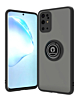 Galaxy S20 Plus Hard PC Rear / Soft TPU Colorful Border Case with I-ring Holder - BLACK (Only Ground Shipping)