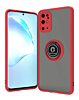 Galaxy S20 Plus Hard PC Rear / Soft TPU Colorful Border Case with I-ring Holder - RED (Only Ground Shipping)