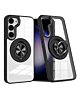 Galaxy S23 Transparent Wireless Charging Case with Ring Holder - BLACK (Only Ground Shipping)