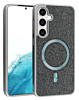 Wireless Charging Bling Diamond Crystal Case - SILVER for Galaxy S23FE (Only Ground Shipping)