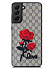 Galaxy S24 / S25 Double Injection Rose Design Leather Case - CREAM (Only Ground Shipping)