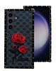 Galaxy S24 / S25 Double Injection Rose Design Leather Case - BLUE (Only Ground Shipping)