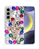 Crystal Flower Silicone Hard Case - COLORFUL for Galaxy S24 / S25 (Only Ground Shipping)