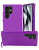Galaxy S24 Ultra Wireless Charger Silicone Case with Metal Kickstand - PURPLE (Only Ground Shipping)