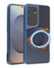 Premium Quality Magnetic Protective Case with 360 Rotating Ring Stand for Galaxy S24 Ultra (NAVY) (Only Ground Shipping)