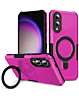 Hard PC Shockproof Case w /Ring Holder - PINK for Galaxy S25E (Only Ground Shipping)