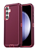 Heavy Duty Case for Galaxy S25FE (MAROON & PINK) (Only Ground Shipping)