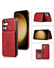 Leather Pocket Wallet Case for Galaxy S25FE (RED) (Only Ground Shipping)