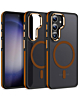 Slim Non-Slip Translucent Matte Wireless Charging Case - ORANGE for Galaxy S25 Plus (Only Ground Shipping)