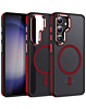 Slim Non-Slip Translucent Matte Wireless Charging Case - RED for Galaxy S25 Plus (Only Ground Shipping)
