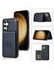Galaxy S26 Leather Pocket Wallet Case - BLUE (Only Ground Shipping)