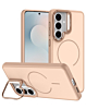 Shockproof  TPU Wireless Charging Case with Camera Stand Camera Stand - GOLD for Galaxy S26 (Only Ground Shipping)