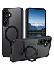 Galaxy S26 Carbon Wireless Charging Case with Ring Stand - BLACK (Only Ground Shipping)