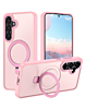 Galaxy S26 Carbon Wireless Charging Case with Ring Stand - PINK (Only Ground Shipping)