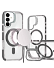 Thin Magnetic Clear Case with Camera Stand Kickstand - BLACK for Galaxy S26 (Only Ground Shipping)