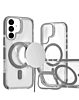 Thin Magnetic Clear Case with Camera Stand Kickstand - GRAY for Galaxy S26 (Only Ground Shipping)