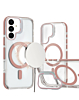Thin Magnetic Clear Case with Camera Stand Kickstand - PINK for Galaxy S26 (Only Ground Shipping)