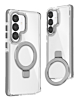 Galaxy S26 Thin Magnetic Clear Case with Camera Stand Kickstand - GRAY (Only Ground Shipping)