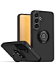 Hard PC Rear Colorful Border Case with Ring Holder - BLACK for Galaxy S26 Plus  (Only Ground Shipping)