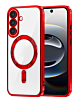 Shiny Wireless Charging Clear Case - RED for Galaxy S26 Plus (Only Ground Shipping)