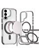 Thin Magnetic Clear Case with Camera Stand Kickstand - BLACK for Galaxy S26 Plus (Only Ground Shipping)