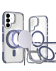 Thin Magnetic Clear Case with Camera Stand Kickstand - BLUE for Galaxy S26 Plus (Only Ground Shipping)