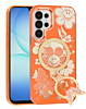 Luxury Diamond Shiny Cases with Butterfly Ring Design - ORANGE for Galaxy S26 Ultra (Only Ground Shipping)