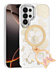 Luxury Diamond Shiny Cases with Butterfly Ring Design - WHITE for Galaxy S26 Ultra (Only Ground Shipping)