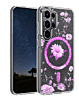 Galaxy S26 Ultra Floral Magnetic Case - HOT PINK (Only Ground Shipping)