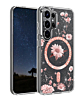 Galaxy S26 Ultra Floral Magnetic Case - LIGHT PINK (Only Ground Shipping)