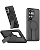 Slim Translucent  Wireless Charging Case with Folding Stand -BLACK  for Galaxy S26 Ultra (Only Ground Shipping)