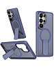Slim Translucent  Wireless Charging Case with Folding Stand -BLUE  for Galaxy S26 Ultra (Only Ground Shipping)