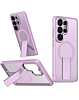 Slim Translucent  Wireless Charging Case with Folding Stand - LAVENDAR  for Galaxy S26 Ultra (Only Ground Shipping)