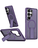 Slim Translucent  Wireless Charging Case with Folding Stand -PURPLE  for Galaxy S26 Ultra (Only Ground Shipping)